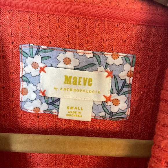 Maeve Addie Ruffled Orange Cowl Neck Sweater Size S - Picture 7 of 9